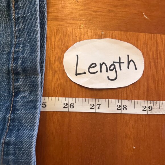 Denim & Co NWT midi denim skirt size XL blue pull on pockets stretch waist - Picture 6 of 6